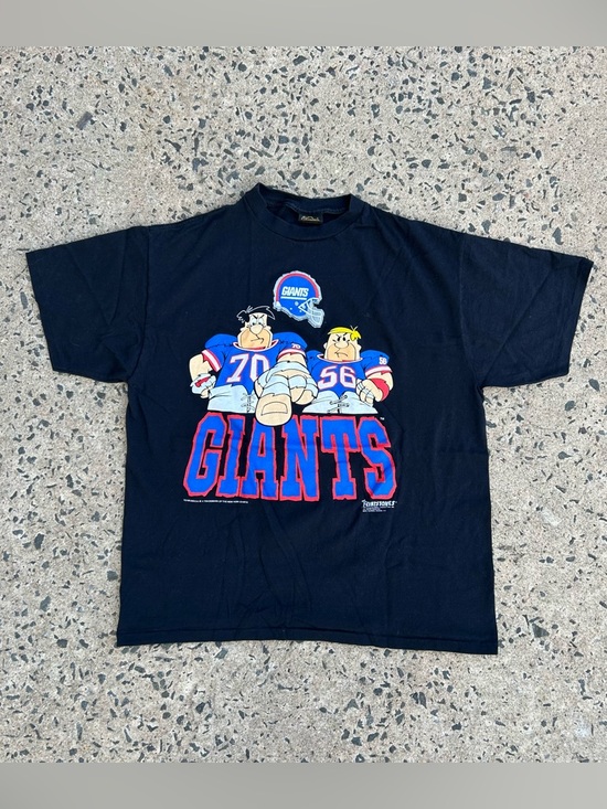 Changes Other - VTG RARE 1993 New York Giants NFL Flintstones Cartoon Black T shirt Men SZ XL